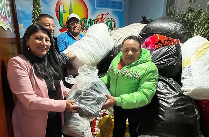 Radio Titanka entrega ayuda humanitaria a DISA Apurímac II para enfrentar ola de frío 